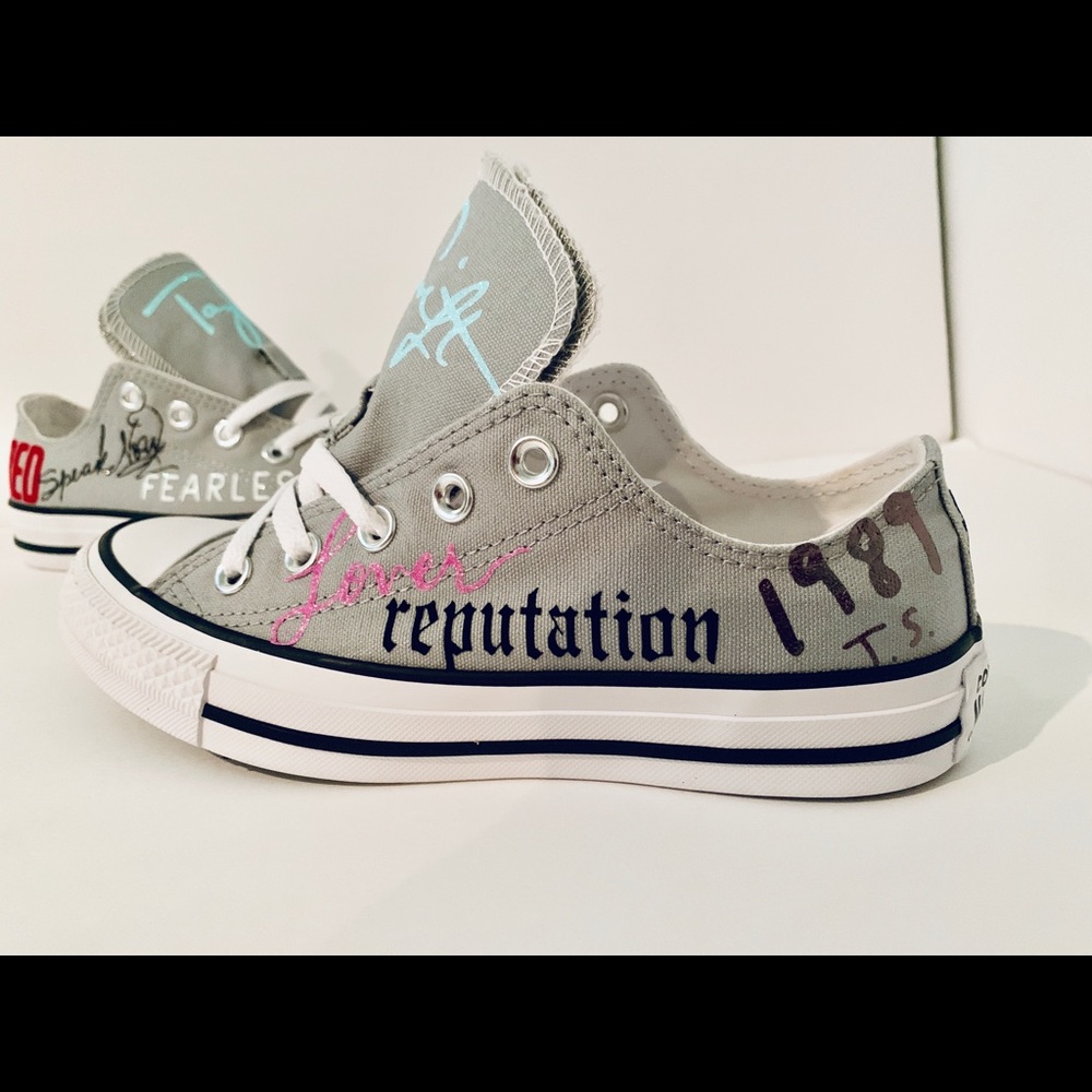 Taylor Swift Custom Converse Girls  Shoes